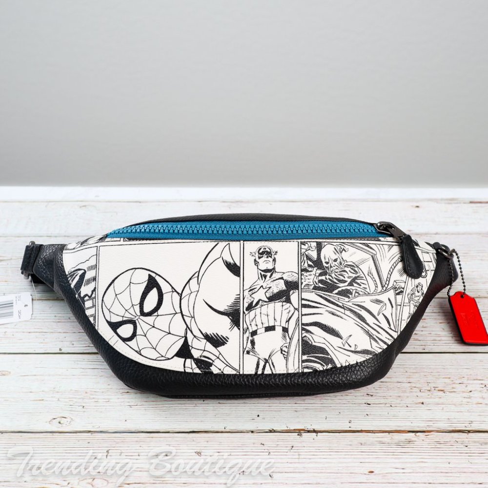 Coach Black and White Graphic Belt Bag - Picture 5 of 12